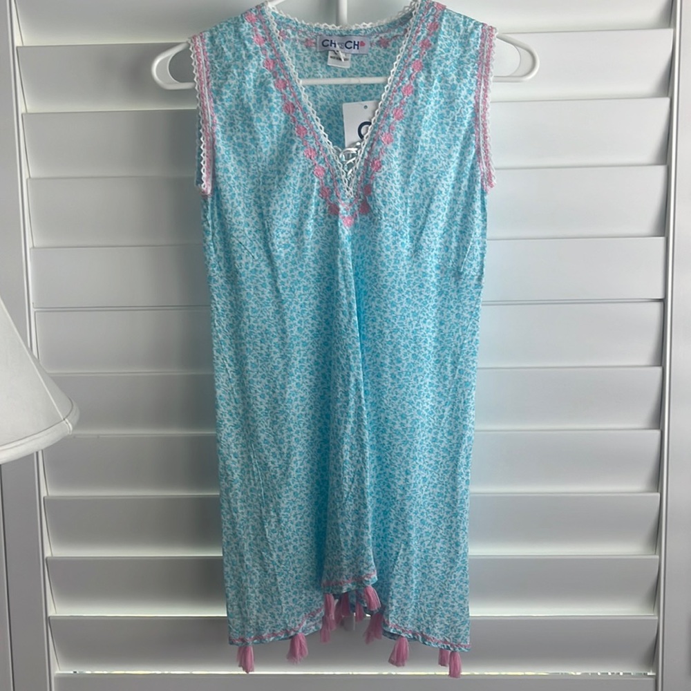 CHaCH beach dress coverup like poupette st Barth nwt size 12 girls